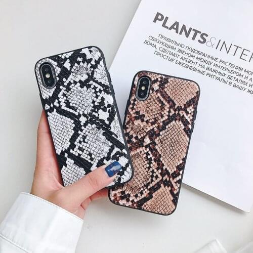 Snake Skin PU Leather Phone case For Xiaomi Redmi note 10 Pro TPU Case Cover For Redmi Note 10 Protective shell