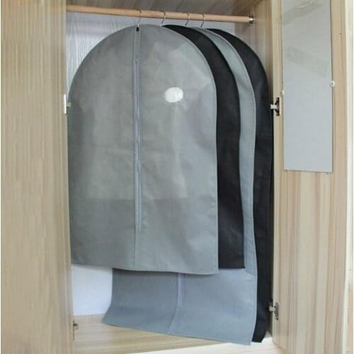 Dress Clothes Dust Cover with Zipper Clothes Storage Bag Garment Costume Protector Suit Case Home Organizer Non-woven Craft