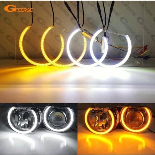For BMW E36 E38 E39 E46 3 5 7 Series Ultra Bright A/W Switchback Day Light turn signal light SMD LED Angel Eyes halo rings