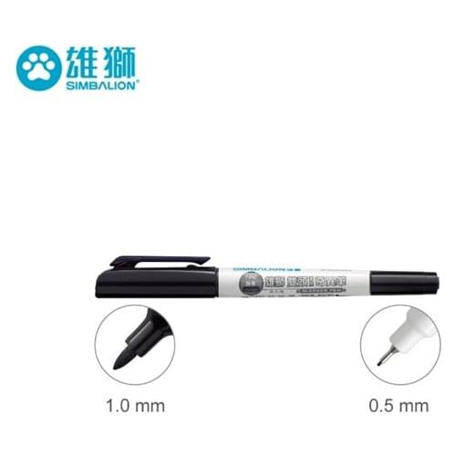 LifeMaster Simbalion Twin Marker Pen 0.5mm/1.0mm 2pcs/lot Alcohol Base Ink Mark On Everything CD/Wood /Metal/Glass/Ceramic 685