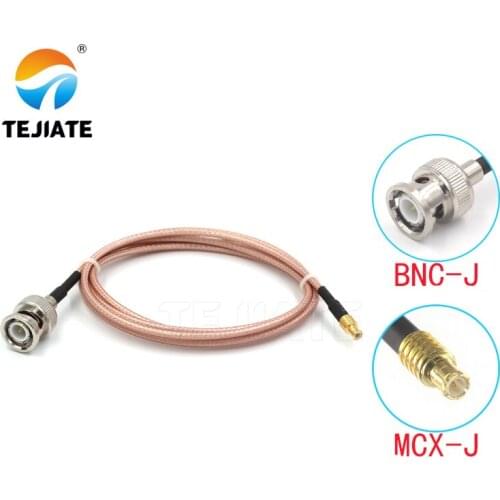 1PCS TEJIATE Adapter Cable MCX To BNC Type MCXJ Convert BNCJ 8-90CM 1M 1.5M 2M Length Connector RG316 Wire