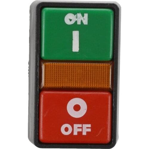 ON OFF START STOP Push Button with Light Indicator Momentary Switch Red Green Power