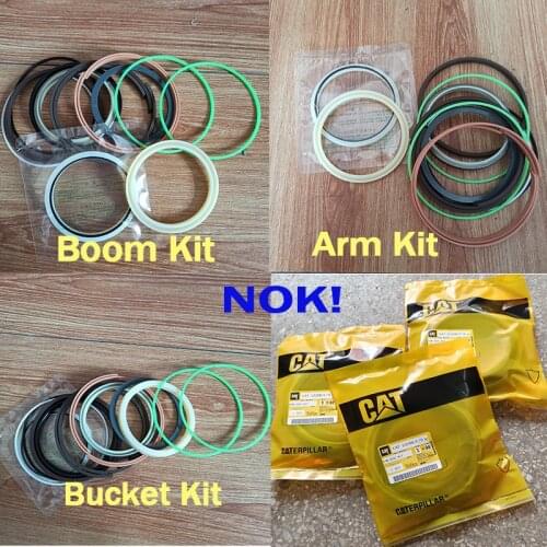 FOR CAT E320B E320C E320D Excavator BOOM/ARM/BUCKET Cylinder Seal Kit 247-8868 2478878 247-888 Excavator Repair Kit 3 Sets