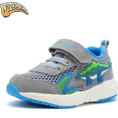 Dinoskulls Running Shoes Kids 2017 Air Mesh Breathable Shoes Children Leisure Coach Brand Boys Sneakers Girls 3D Dinosaur Shoes