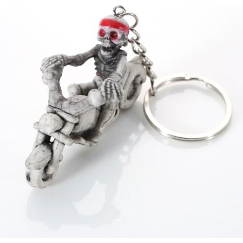Hot Selling High Quality Key Ring Rubber Skull Riding Motorcycle Key Ring Skull Key Ring Dropshipping