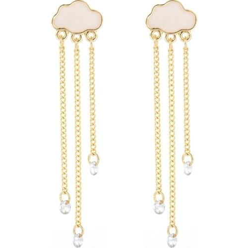 Fashion Earrings Korean Style Cloud Earring Contracted Palace Restoring Ancient Design Drop Earrings Girl chain Jewelry Gifts