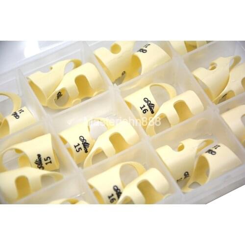 30pcs Alice Beige Delrin Finger Style Acoustic Guitar Picks Finger Picks 14/15/16/17mm With Plastic Box