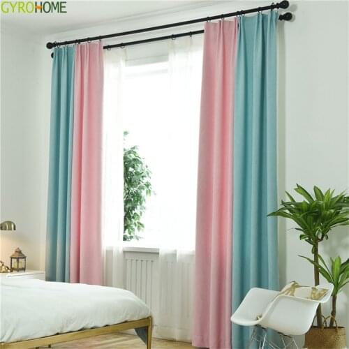 Solid Color Blackout Curtain Finished Window Blinds Drapes Modern Curtains for Bedroom Living Room Kirchen GYC2335