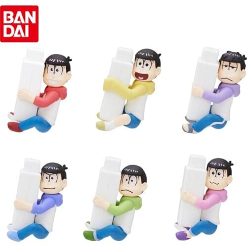 Bandai Genuine Gashapon Protect Data Lines Matsuno Osomatsu Anime Action Figures Collectible Model Gacha Toys Gifts for Kids