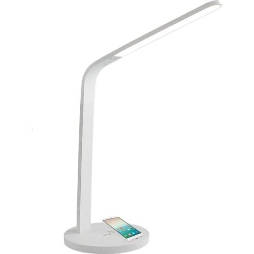 Portable Iphone Rechargeable Touch Dimmable Folding Cordless Charger Led Light Table Desk Lamp With Wireless Charging
