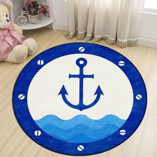 Gray Round Kids Room Rug clock numbers girl heart educational carpet