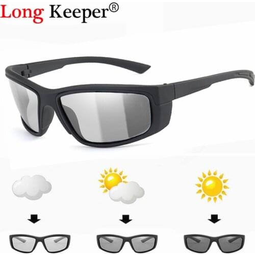 Long Keeper 2019 Brand Photochromic Sunglasses Polarized Lens UV400 Vintage PC Frame Driving Goggles For Men Women High Quality
