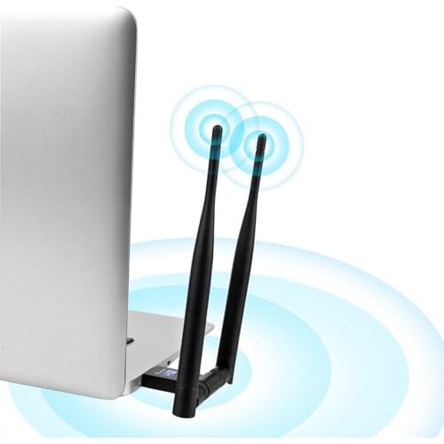 SOONHUA WiFi Wireless Adapter USB 3.0 WiFi Dongle Dual Antenna USB Wifi Adapter 1200Mbps