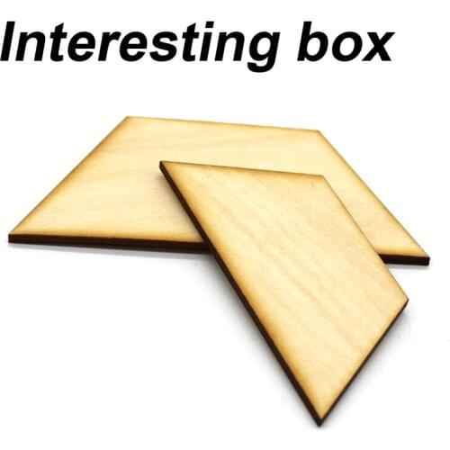 Trapezoidal wooden board, kindergarten students handmade DIY wood chips can be painted, toy wooden board, model plate