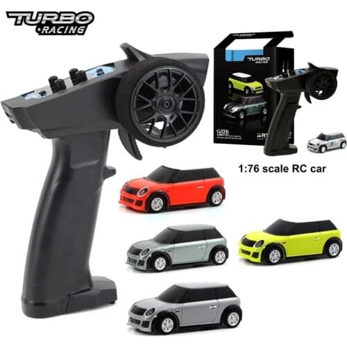 Turbo Racing 1:76 RC Car Mini Full Proportional Wholesale Electric Race RTR Car Kit Remote Control Car Toys For Kids and Adults