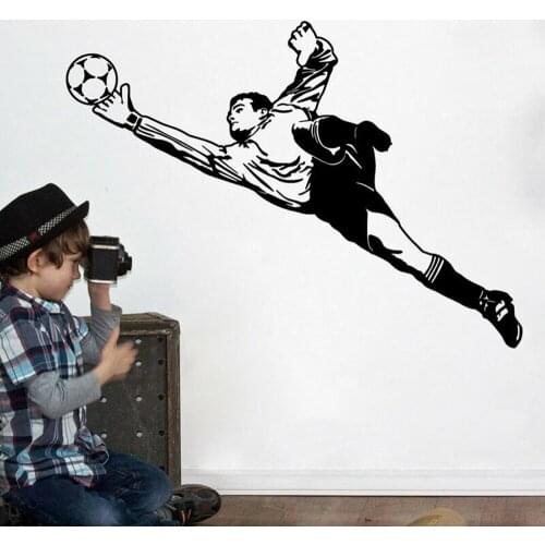 Goalkeeper Soccer Football Sports Wall Sticker Boy Room Playroom Spanish France Player Athlete Wall Decal Bedroom Vinyl Decor