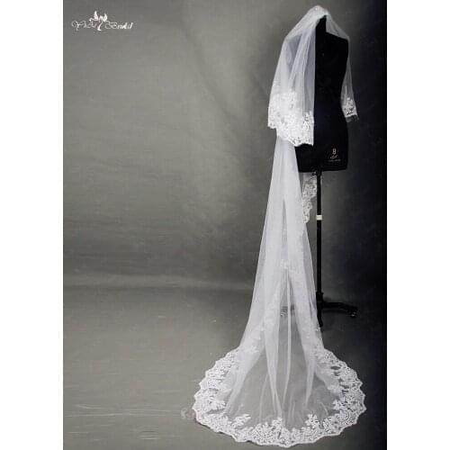 RSV21 Voile Mariage Short And Long Two Layers Wedding Accessories