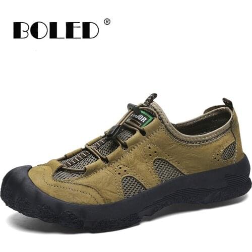 High Quality Men Casual Shoes Breathable Suede Leather With Mesh Shoes Men Outdoor Climbing Shoes Sneakers Dropshipping