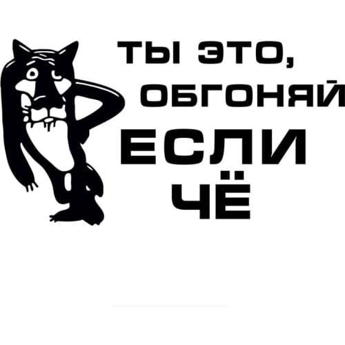 SZWL Funny Car Sticker Wolf You Overtake Me If Something Decals Waterproof Sunscreen Auto Accessories Vinyl for VW RV,10cm*20cm