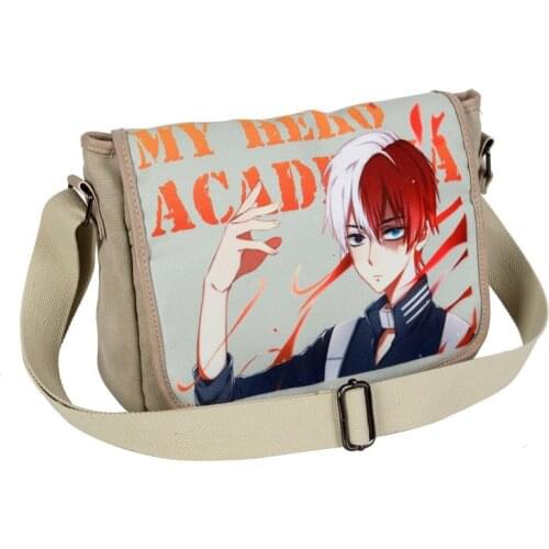 My Hero Academy Crossbody Bag Women Messenger Bags Canvas Shoulder Bag Cartoon Anime School Letter Tote Handbag