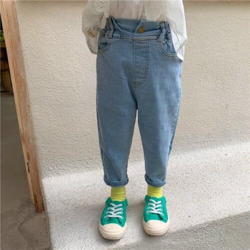 2 3 4 5 6 7 Years Toddler Girl Jeans Autumn Fashion Korean Denim Pants for Girl 2020 High Quality Kids Jeans Children Trousers