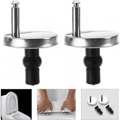 2 Pcs Replacement Toilet Seat Hinge Fitting Screw Anchoring Set Screw Pin WC Toilets Accessories Home Improvement