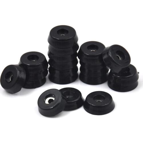 20Pcs Black Rubber Feet Chair Floor Protector Non-slip Furniture Feet Table Leg Cover Cabinet Bottom Pads Funiture Legs