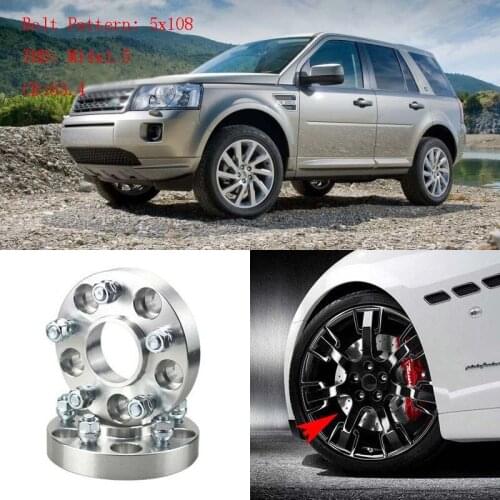 4pcs 1" Wheel Spacers Adapters 5 Lug 5x4.3"/5x108-14x1.5 Studs For Land Rover Freelander 2 2006