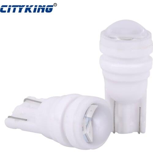 Free Shipping 10pcs Car T10 led 3smd 2835 SMD 1W Car Bulb T10 Ceramic led W5W 168 Wedge Door Instrument Side Bulb Lamp