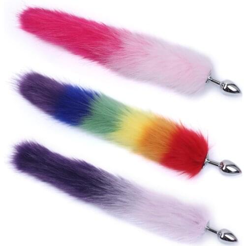 BESTCO 18+ Anal Plug Tail Plush Sex Toys Butt Stimulate Erotic Cosplay Fetish Roleplay Anus Adult Games Goods For Women Girls