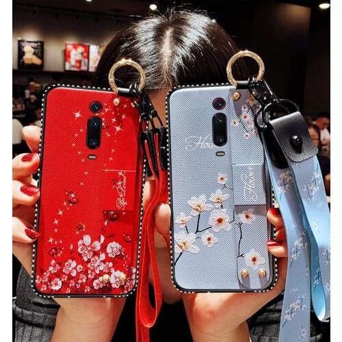 For Xiaomi Redmi K20 Pro Case Fashion wristband With diamond Protective Back Cover Case for xiaomi redmi k20 k20pro redmik20