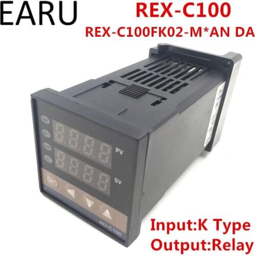 REX-C100 REX-C100FK02-M*AN DA Digital PID Temperature Control Controller Thermostat Relay Output K Type Input AC110-240V