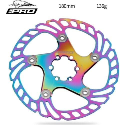 IIIPRO Stainless Stee LElectroplate Color Mountain Bike Brake Rotor Bicycle Floating Disc 6 Bolts 140mm 160mm 180mm 203mm