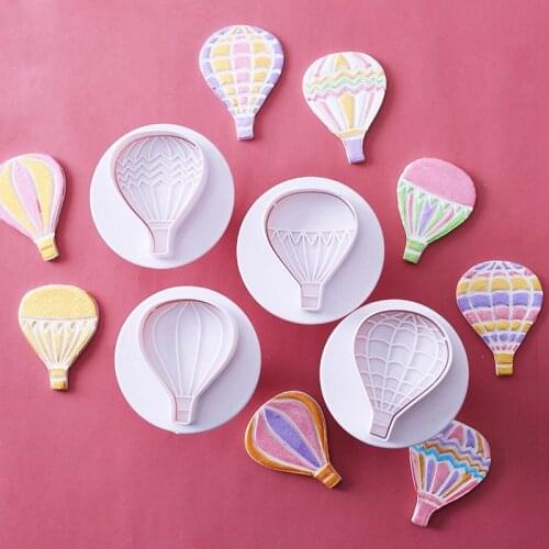 Valentines Day Hot Air Balloon Spring Press Three-dimensional Biscuits Cut Mold Baking DIY Cake Mold for Wedding Decoration