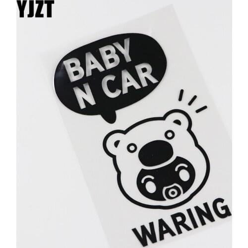YJZT 10.9CM*17.2CM Baby N Car Child Saftey jdm Warning Kid Child Vinyl Car Sticker 13C-0035
