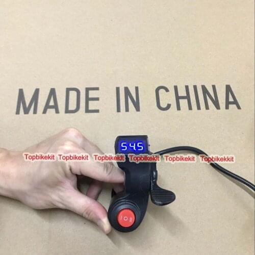 Ebike Throttle 3 Speed Switch 24V / 36V / 48V / 60V / 72V Thumb Throttle LED voltage display for ebike /Ebike DIY Parts