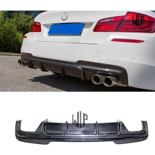 F10 F18 MT Carbon Fiber Bilateral Double Out Rear Diffuser for BMW 5 Series F10 F18 M-TECH 520i 525i 530i 535i 2011-2017