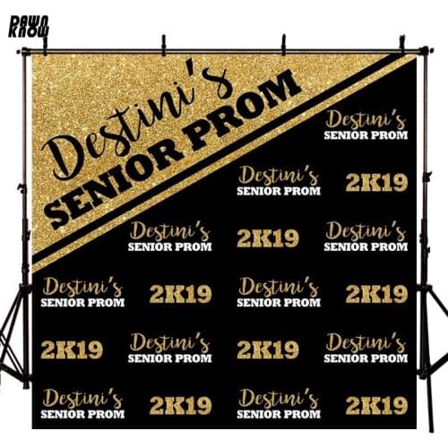 DAWNKNOW Senior Prom 2K19 Photography Background Photocall Personal Crown Adult Party Photo Shoot Backdrop Customize lv1905