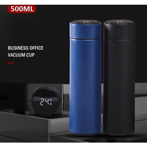 500ML Smart Insulation Cup Male Female Student Portable Water Cup Creative Personalized Trend Mass Simple Temperature Tea Cup