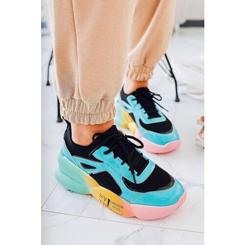 Limoya Sherry Water-drab Stretch Colorful Bottom Lace-Up Sneakers Sports Shoes 'Turkish' Quality 2021 Fashion Design Season Comfor