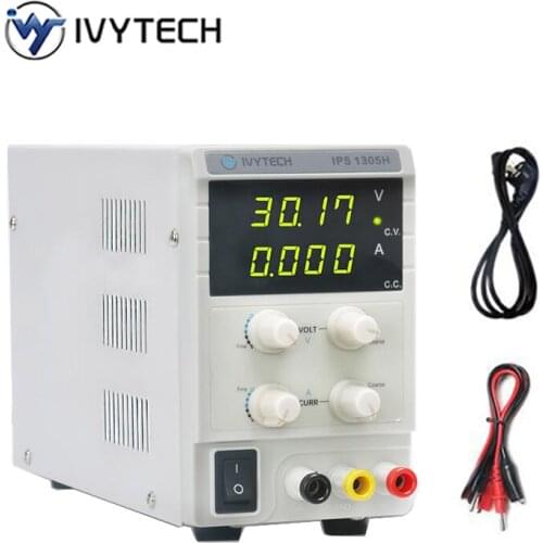 IVYTECH Adjustable Switching DC Lab Bench Power Supply Laboratory 30V 10A 30V5A Regulated Modul Laboratory Voltage Regulator