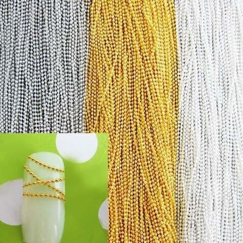 Mini Beads 100m 1.2mm Fadeless Bead Chain Copper Ball Chain Silver/Gold/Nickle Plated Beads Chain Metal Jewelry DIY Accessories
