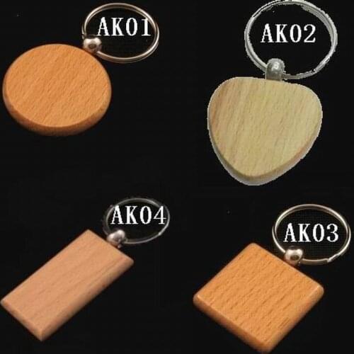 500pcs New Fashion Blank Wooden DIY Keyring For Promotion / Birthday / Widding Gift Can be carving you logo