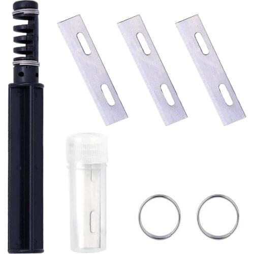 LMDZ Leather Cord Knife Crafts Tools with 3 Blade, Leather Strip Hand Cutter Craft Tools for Beginners and Professionals