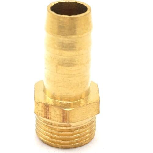 LOT 5 Hose Barb I/D 12mm x 3/8" BSP Male Thread Brass coupler Splicer Connector fitting for Fuel Gas Water