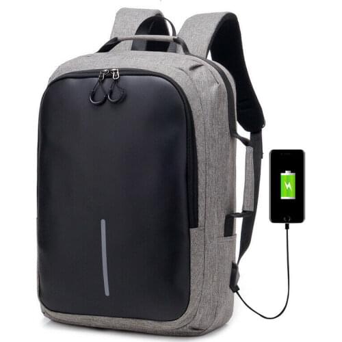 USB Charging 15.6 inch Laptop Backpack Men School Bag For Teenage Travel Mochila