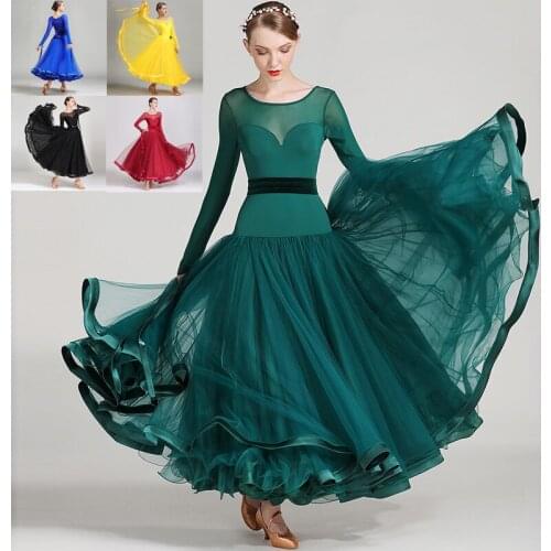 Modern dance skirt dress costumes performance clothing national standard dance clothing competition dress pettiskirt DQL100