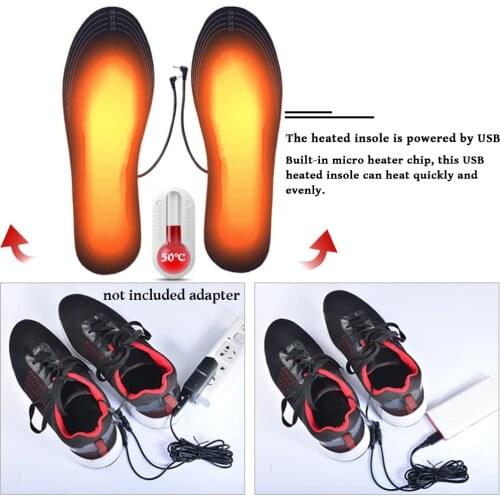 Unisex USB Heated Shoe Insoles Feet Warm Sock Pad Mat Electrically Heating Insoles Washable Warm Thermal Insoles