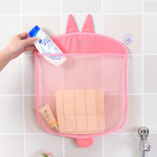 Child Bath Toy Storage Bag Organizer Helpful Net Suction Baskets Kids Baby Bathroom Mesh Bag Toys