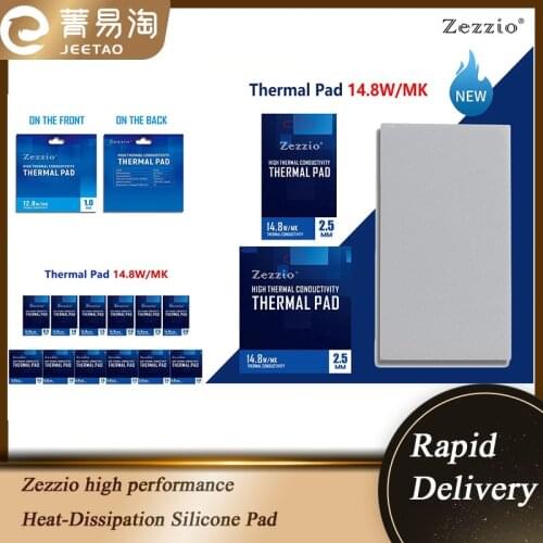 Zezzio high performance Heat-Dissipation Silicone Pad 12.8/14.8W/MK For CPU\GPU Motherboard Multifunction Multi-Size Thermal Pad